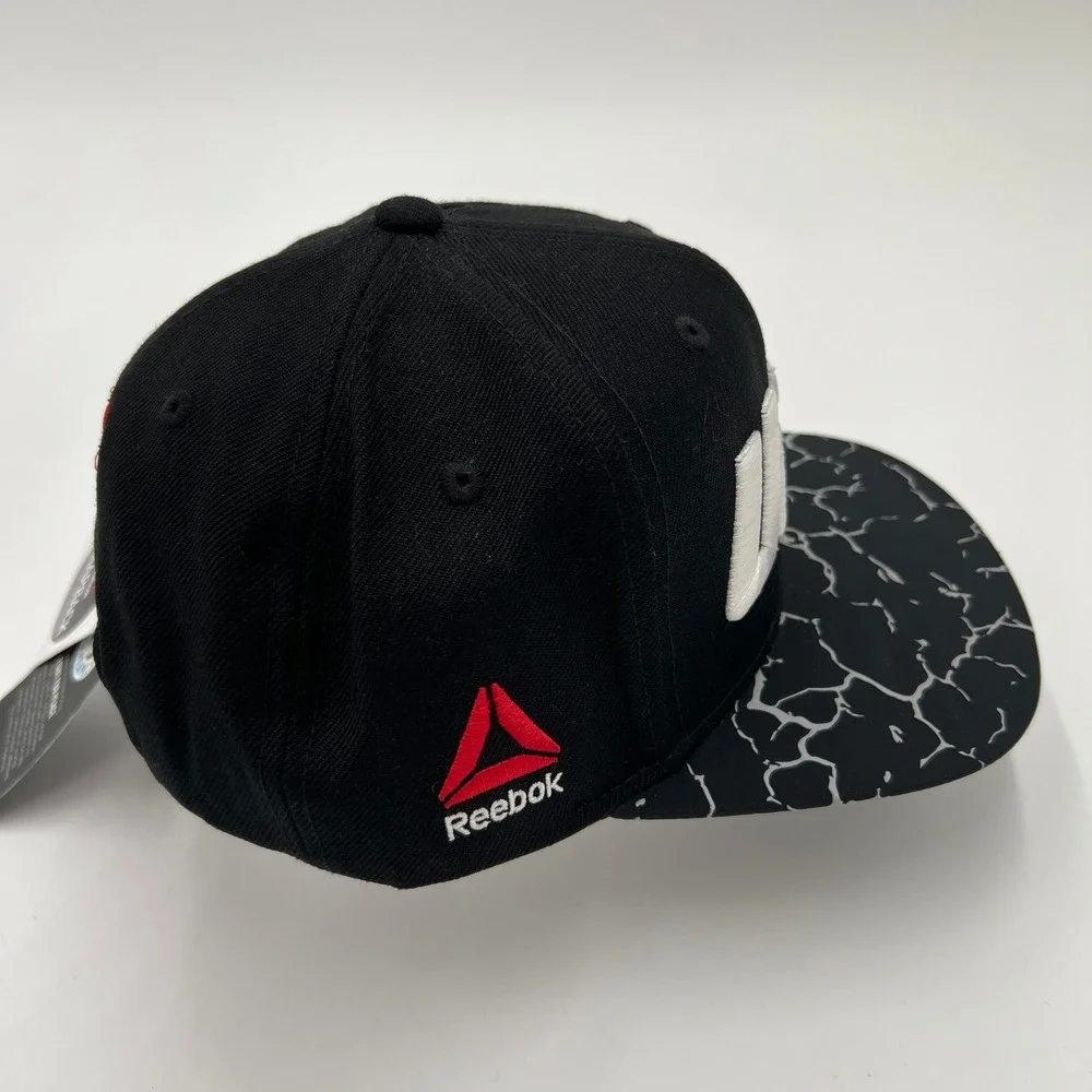 Reebok UFC Fight For Peace Snapback Hat Black Crackle Brim Adjustable OSFA NEW - Picture 5 of 8